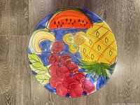 Top view showing full fruit motif design