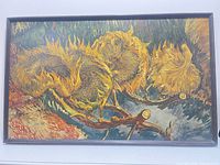 Full view of framed sunflower print