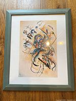 Full view of framed Kandinsky print