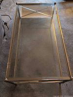 Top view showing full rectangular glass surface and frame