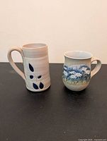 Front view of both mugs