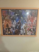 Full view of framed Star Wars jigsaw puzzle