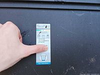 Close-up of TeraPlast label on planter front