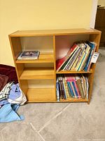 front view showing overall structure and shelves