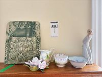 Group shot of all six items on shelf