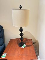 Full view of table lamp on table