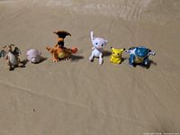 All six Pokémon figures lined up