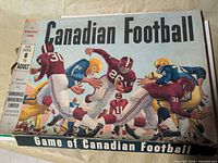 lid showing Canadian Football artwork and branding