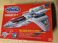 Front of box showing Captain Power Powerjet XT-7 graphics and branding