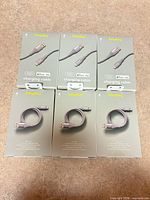 six sealed heyday charging cable boxes front view