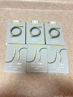 Six retail boxes of heyday 6 ft Lightning to USB-C cables displayed