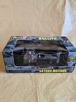 Front view of boxed Revell ’68 Ford Mustang model