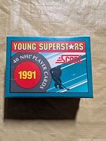 Front of sealed 1991 Score Young Superstars box showing branding and year