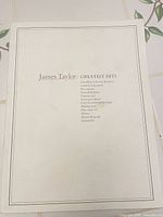 Front cover showing title and song list