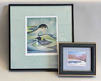 Both framed artworks side by side