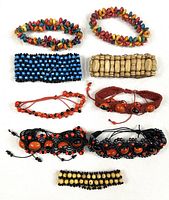 All nine bracelets laid out for full lot view