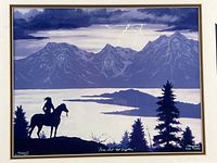 Full view of framed print showing artwork, frame and mat