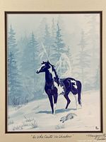 full view of framed print with mat and frame