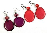 Group view showing both pairs of earrings