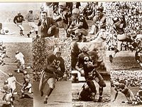 Full view of framed 49ers photo montage