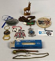 All nine souvenir items grouped