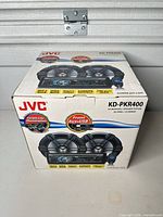 Front view of sealed KD-PKR400 retail box showing receiver and speakers graphics