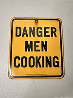 Full view of steel sign showing text and color