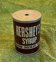 Front view of Hershey’s Syrup can pencil sharpener