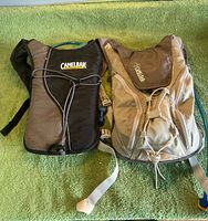 Front view of both Camelbak hydration backpacks