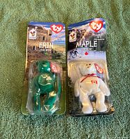 Front view of both sealed Teenie Beanie Bears packages