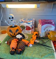 Group shot showing all Halloween items on countertop