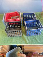 all six crates grouped on table