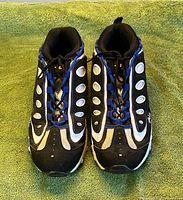 Top view of both sneakers showing upper design and lacing