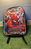 Front view of Spider-Man backpack