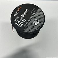 Top label of Cerrowire spool showing 12 AWG THHN 50 ft specs