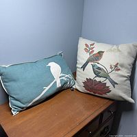 Both pillows side by side on surface showing overall styles