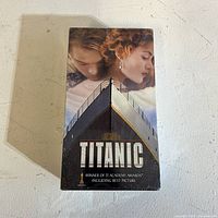 Front of sealed Titanic VHS slipcase showing main cover art