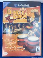 Front of GameCube case with Donkey Konga cover art