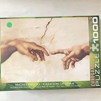 Front of Eurographics 1000-piece Creation of Adam puzzle box