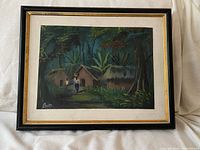 Front view of framed painting showing entire artwork