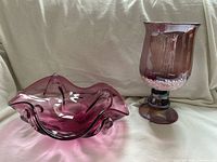 Bowl and vase together on neutral background