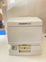 Front view showing Vagabond 221 branding and flush lever