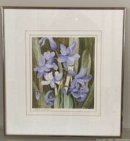 Full framed painting with mat and metal frame