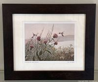 Full view of framed signed print