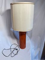 Full view of lamp, cord visible