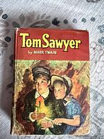 Front cover of Tom Sawyer hardback book