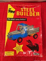 Front of boxed Schylling Steel Builder set showing branding and graphics
