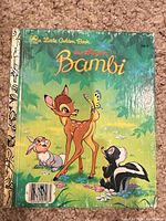 Front cover showing title, Bambi illustration, foil spine