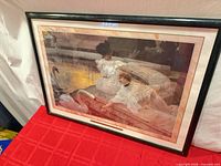 Front view of framed print showing image and frame