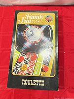Outer lid of World of Family Fun Roulette box